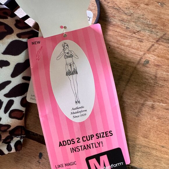 Vintage Maidenform Leopard Print  Extreme Push-Up Bra Size 34B New - Picture 4 of 5